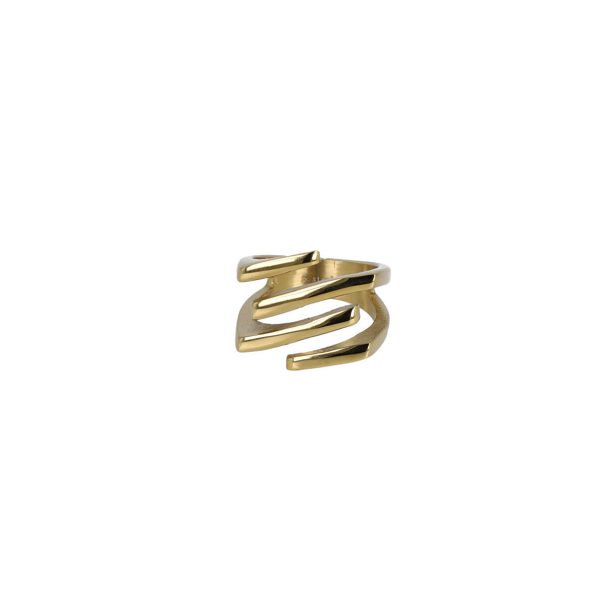 Anello Squared oro design geometrico donna Dudù Bijoux Aversa
