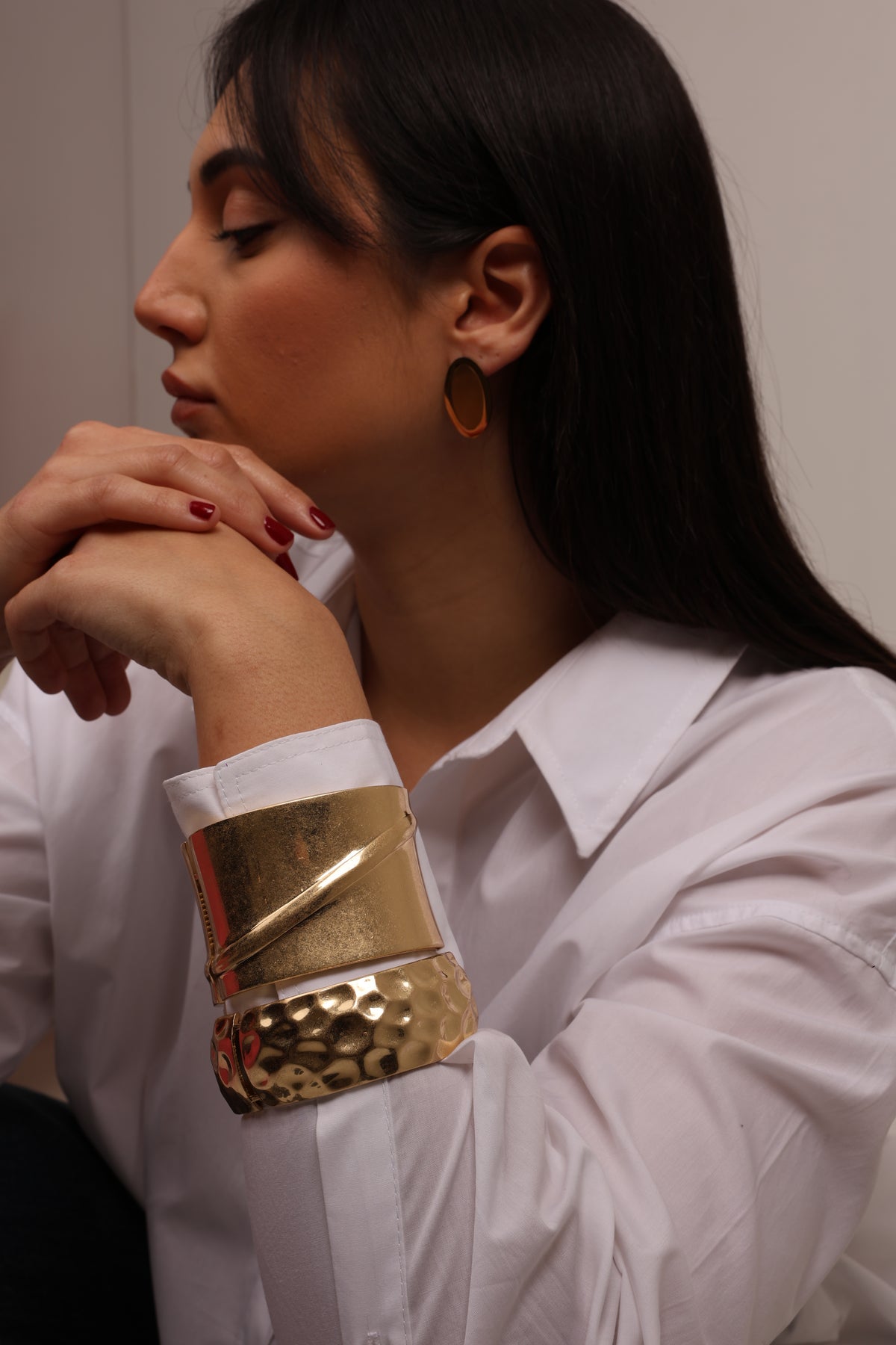 Bracciale schiava oro satinato elegante donna Dudù Bijoux Aversa