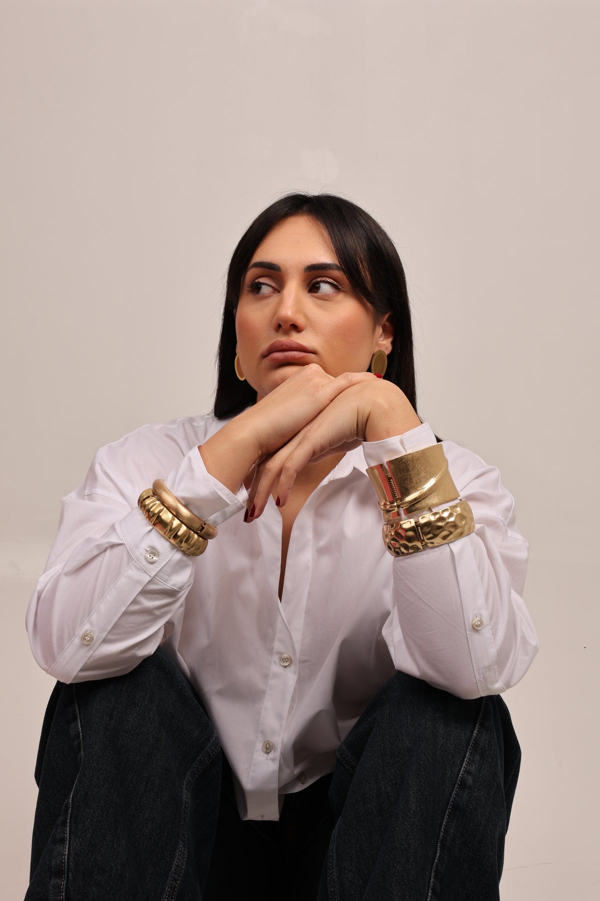 Bracciale schiava oro satinato elegante donna Dudù Bijoux Aversa