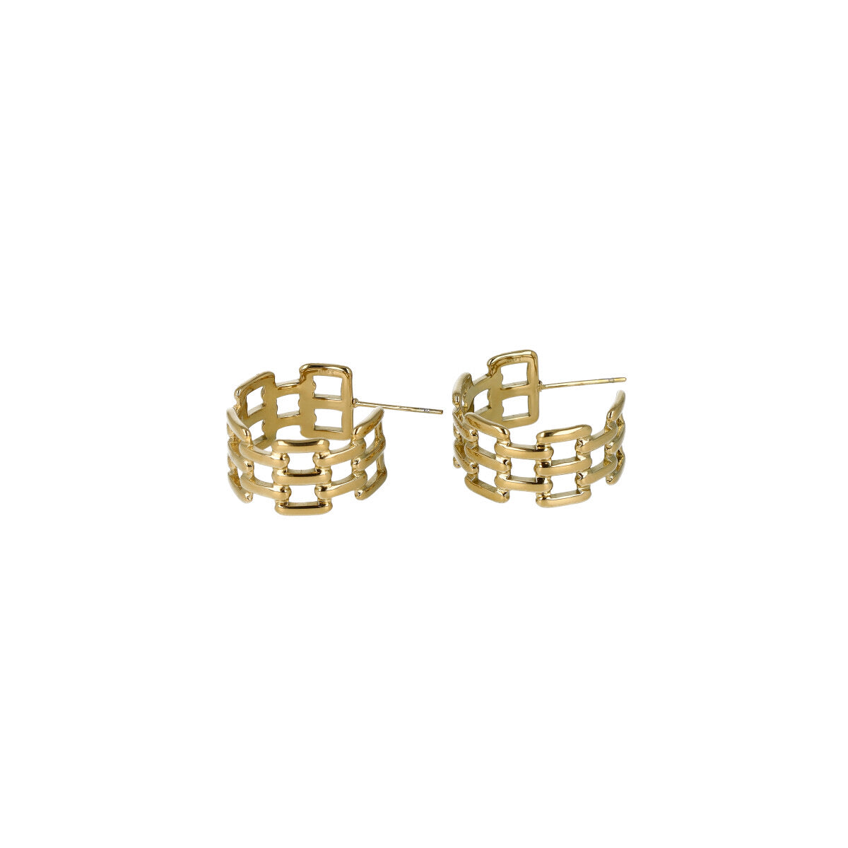Orecchini Aura oro struttura intrecciata design moderno Dudu Bijoux Aversa